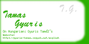 tamas gyuris business card